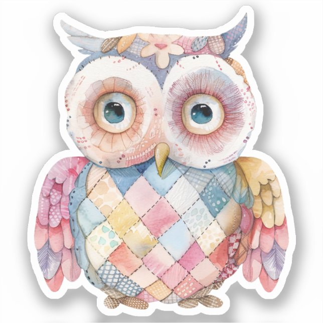 Scrapbooking Owl Bird Sticker (Front)