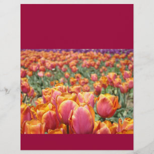 Scrapbooking paper Colourful Tulip Flowers Festiva