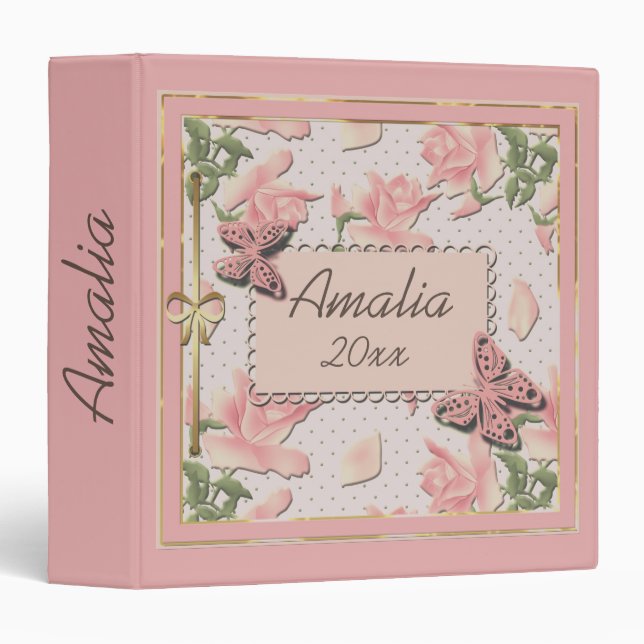 Scrapbooking pink binder (Front/Spine)