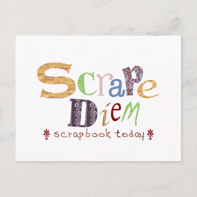 Scrape Diem (Scrapbooking) Postcard (Front)