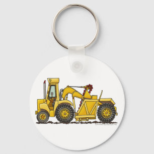 Scraper Dirt Mover Excavator Construction Key Chai Keychain