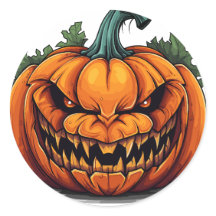 Scrary Pumpkin, Halloween Sticker