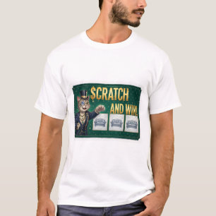 Scratch and Win Cat — Funny Lottery Ticket Cat T-Shirt