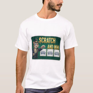 Scratch and Win Cat — Funny Lottery Ticket Cat T-Shirt