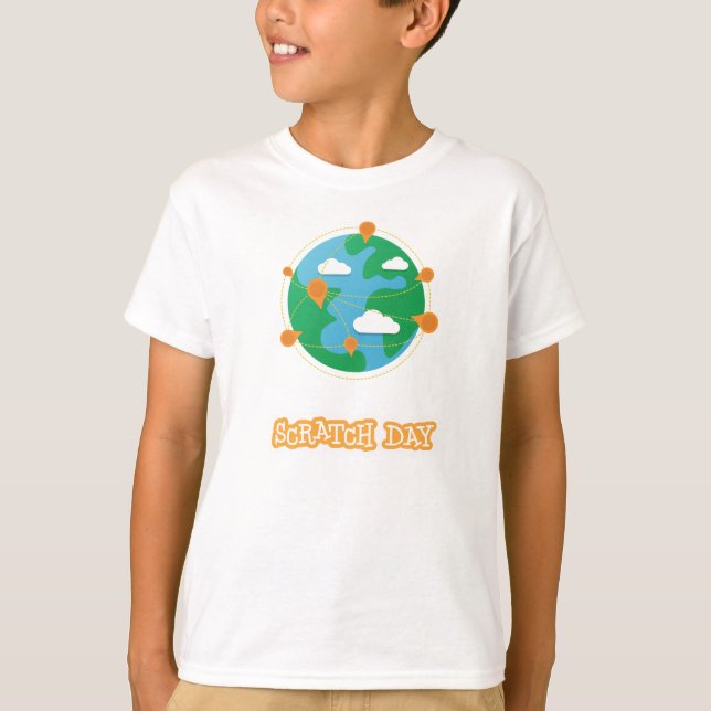 Scratch Day Globe Shirt (Kids) (Front)