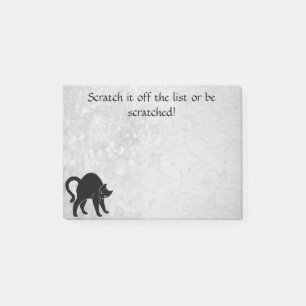 Scratch it off the list or be scratched! Cat 4x3 Post-it Notes