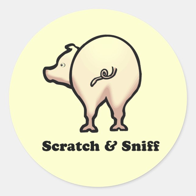 Scratch n Sniff baby t-shirt Classic Round Sticker (Front)