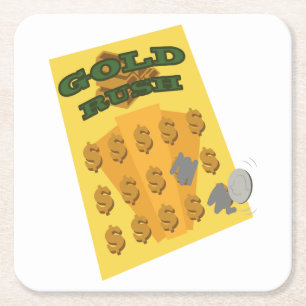 Scratch Off Square Paper Coaster