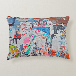 Scratched advertisingtexture,background,poster,art accent pillow