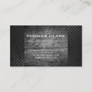 Scratched Background   Perforated Metal Business Card