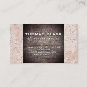 Scratched Background Wall Grunge Texture Business Card