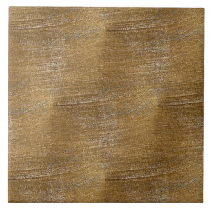 Scratched Brushed Gold Metal Look Tile