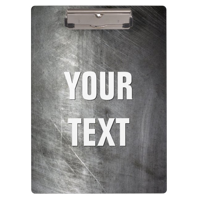 Scratched Brushed Metal Texture Clipboard (Front)