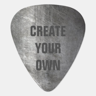 Scratched Brushed Metal Texture Guitar Pick