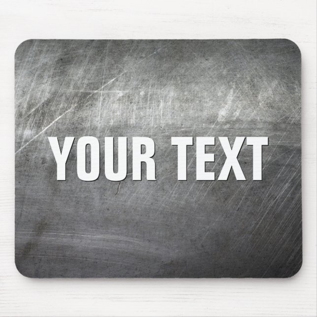 Scratched Brushed Metal Texture Mouse Pad (Front)
