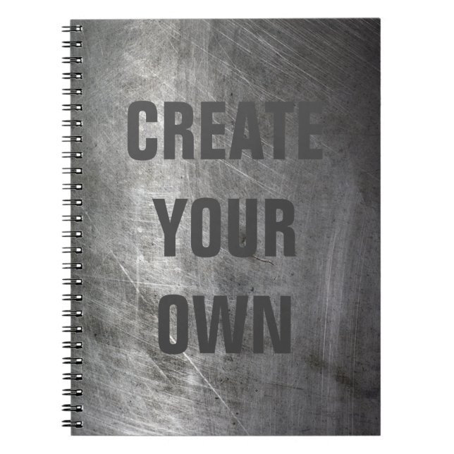 Scratched Brushed Metal Texture Notebook (Front)