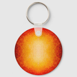 Scratched glowing fireball keychain