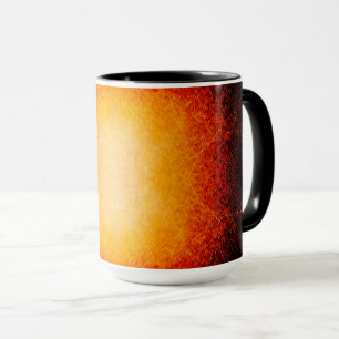 Scratched glowing fireball mug