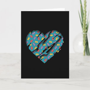 Scratched gummy bear card