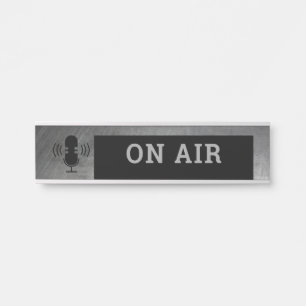 Scratched Metal Effect On Air Door Sign