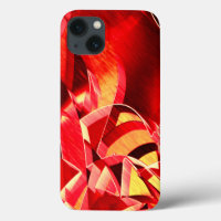 Scratched red strip simulating movement