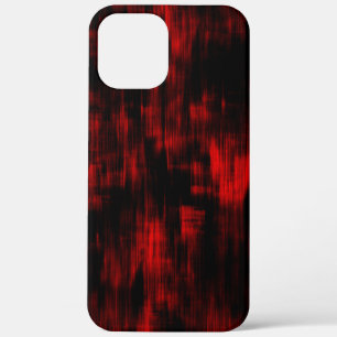 Scratched spots in bright red and black            iPhone 12 pro max case