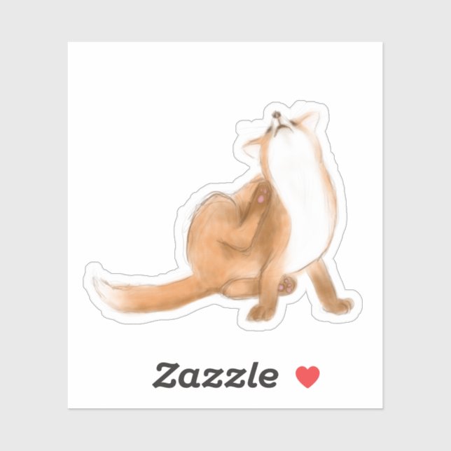 Scratching fox (Sheet)
