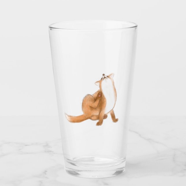 Scratching fox glass (Front)