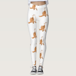 Scratching fox leggings