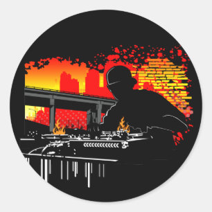 Scratching Hits  Classic Round Sticker