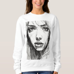 Scratchy pen strokes hoodie