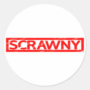 Scrawny Stamp Classic Round Sticker