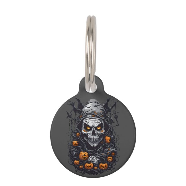 Scray Halloween Pet Tag (Front)