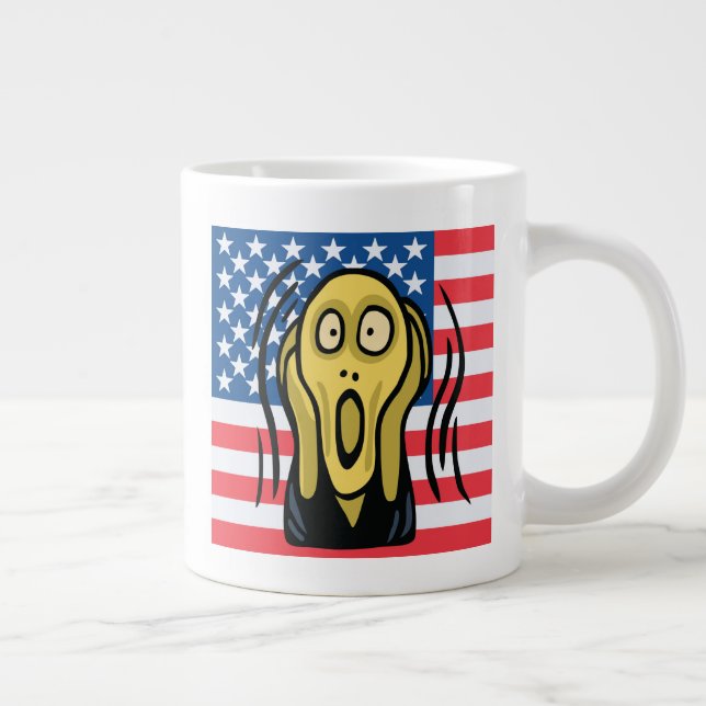 Scream American Large Coffee Mug (Right)