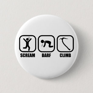 Scream Barf Climb 2 Inch Round Button