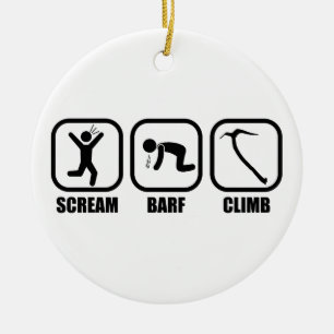 Scream Barf Climb Ceramic Ornament