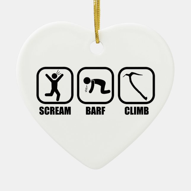 Scream Barf Climb Ceramic Ornament (Front)