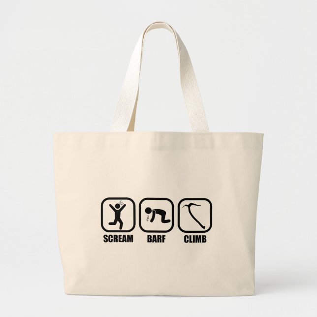 Scream Barf Climb Large Tote Bag (Front)