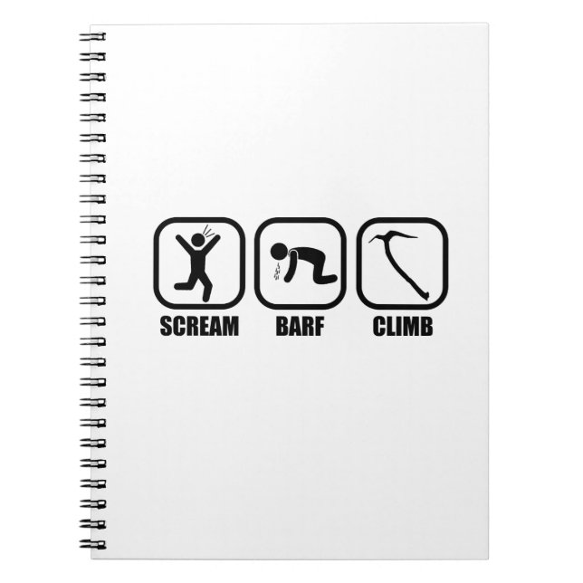 Scream Barf Climb Notebook (Front)
