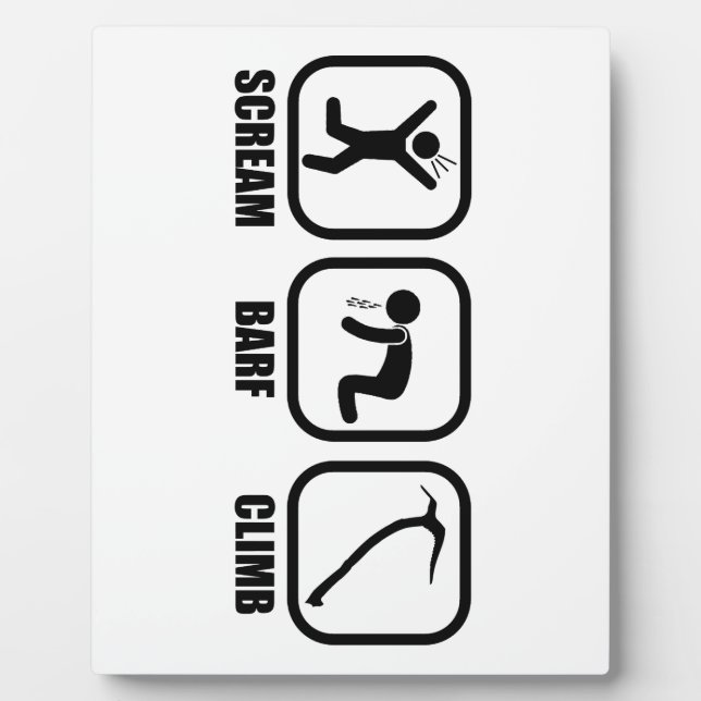 Scream Barf Climb Plaque (Front)