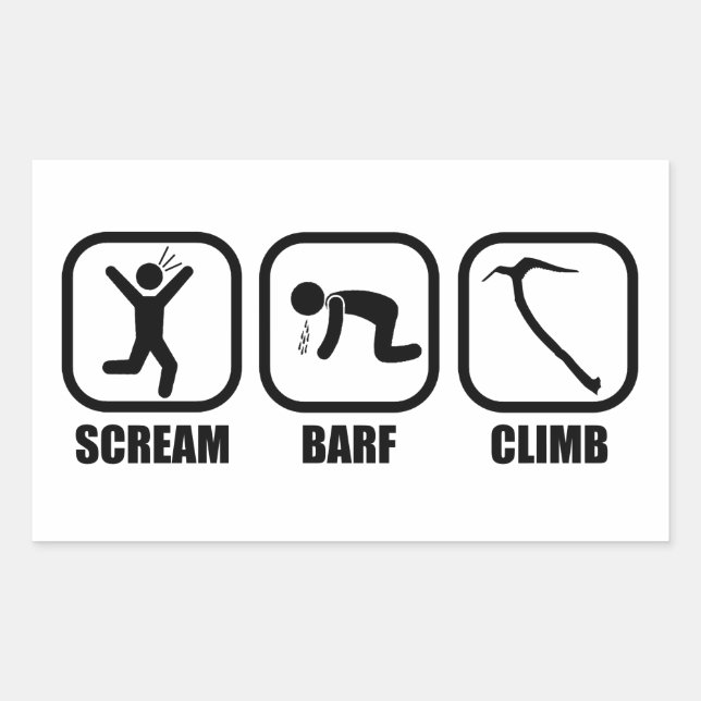 Scream Barf Climb Sticker (Front)