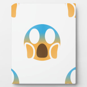 scream emoji plaque
