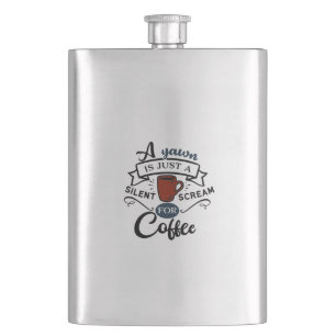 Scream for Coffee Hip Flask