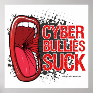 Scream It Cyber Bullies Suck Poster
