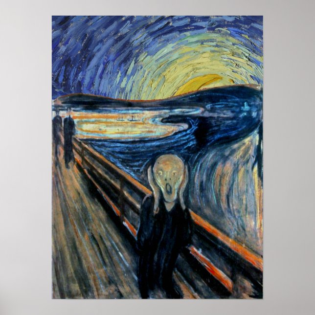 Scream on a Starry Night Poster (Front)