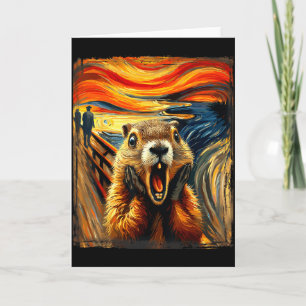 Scream Parody Funny Animal Painting Artistic Groun Card