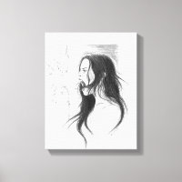Screaming angry woman pencil drawing art