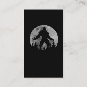 Screaming Bigfoot Full Moon Silhouette Business Card