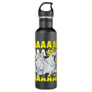 Screaming Cockatoo Umbrella Bird Meme Funny Parrot 710 Ml Water Bottle