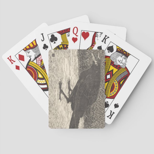 Screaming Crow (by Jan Mankes) Playing Cards (Back)